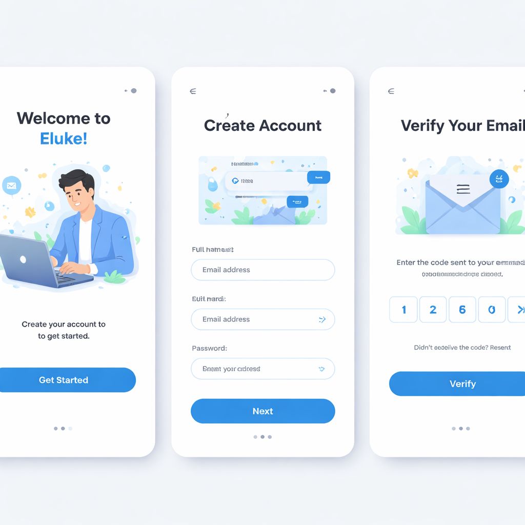 Registro de nueva cuenta y configuración de perfil Eluke