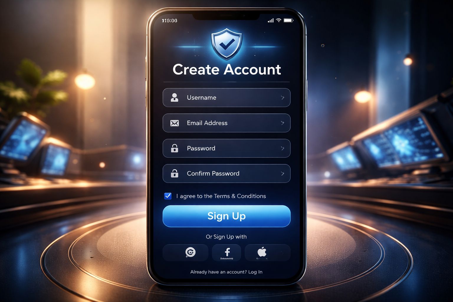 Un jugador completando el registro en la plataforma Eluke desde un smartphone con una interfaz limpia y simple.